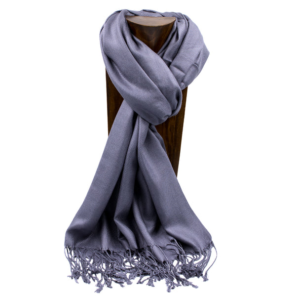 PASHMINA, SHAWL, SCARF DARK GRAY SOLID COLOR – Zuly's Design
