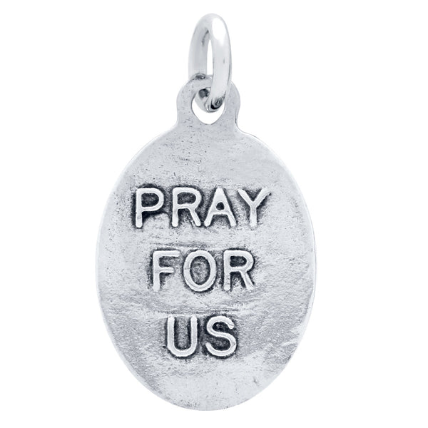 ZDC1369  DOUBLE-SIDED "PRAY FOR US" RELIGIOUS DOVE CHARM