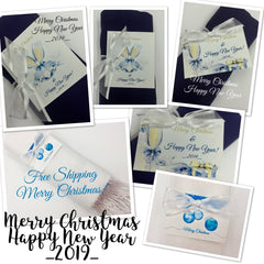 "Merry Christmas and Happy New year " Gift Tag with any Color Pashmina