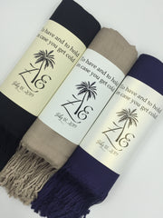 Pashmina as a Favor.Pashmina with Monogram Personalized Wrap Band.