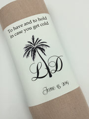 Pashmina as a Favor.Pashmina with Monogram Personalized Wrap Band.