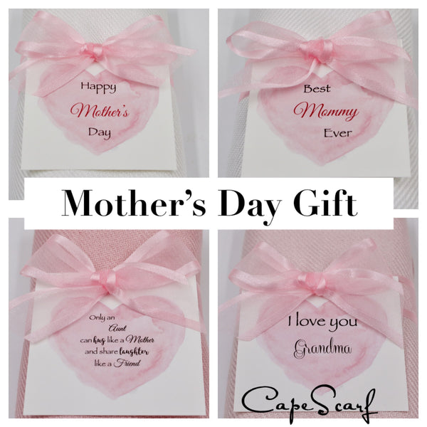 Mother's Day Gift."I love you MOM".Pashmina Shawl."Best MOM Ever"."I love you Grandma"