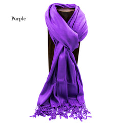 Pashmina Set Of 5 Violet Palette Solid Color