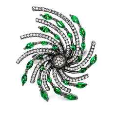 ZDR25673-B  STERLING SILVER 925 BLACK RHODIUM PLATED FINISH ART DECO DESIGN RING