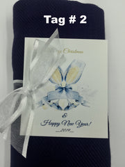 "Merry Christmas and Happy New year " Gift Tag with any Color Pashmina