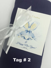 "Merry Christmas and Happy New year " Gift Tag with any Color Pashmina