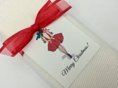 "Merry Christmas" Gift Tag with any Color Pashmina