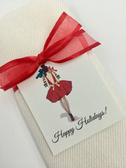 "Happy Holidays" Gift Tag with any Color Pashmina