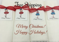 "Merry Christmas" Gift Tag with any Color Pashmina