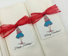 "Happy Holidays" Gift Tag with any Color Pashmina