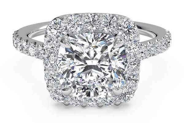 ZDR505 STERLING SILVER 925 RHODIUM PLATED CUBIC ZIRCONIA ENGAGEMENT RING