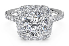 ZDR505 STERLING SILVER 925 RHODIUM PLATED CUBIC ZIRCONIA ENGAGEMENT RING