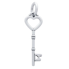 ZDC1229  25MM HEART KEY CHARM