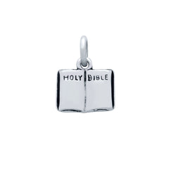 ZDC1485  STERLING SILVER SMALL HOLY BIBLE CHARM