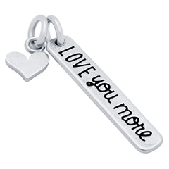 ZDC1422  HEART AND "LOVE YOU MORE" CHARM SET