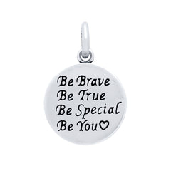 ZDC1394  14MM "BE YOU ♥" ROUND CHARM