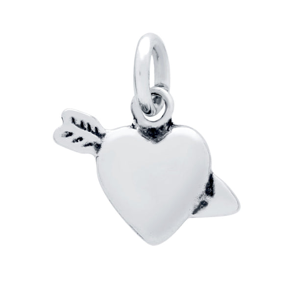 ZDC1368  11MM HEART AND ARROW CHARM