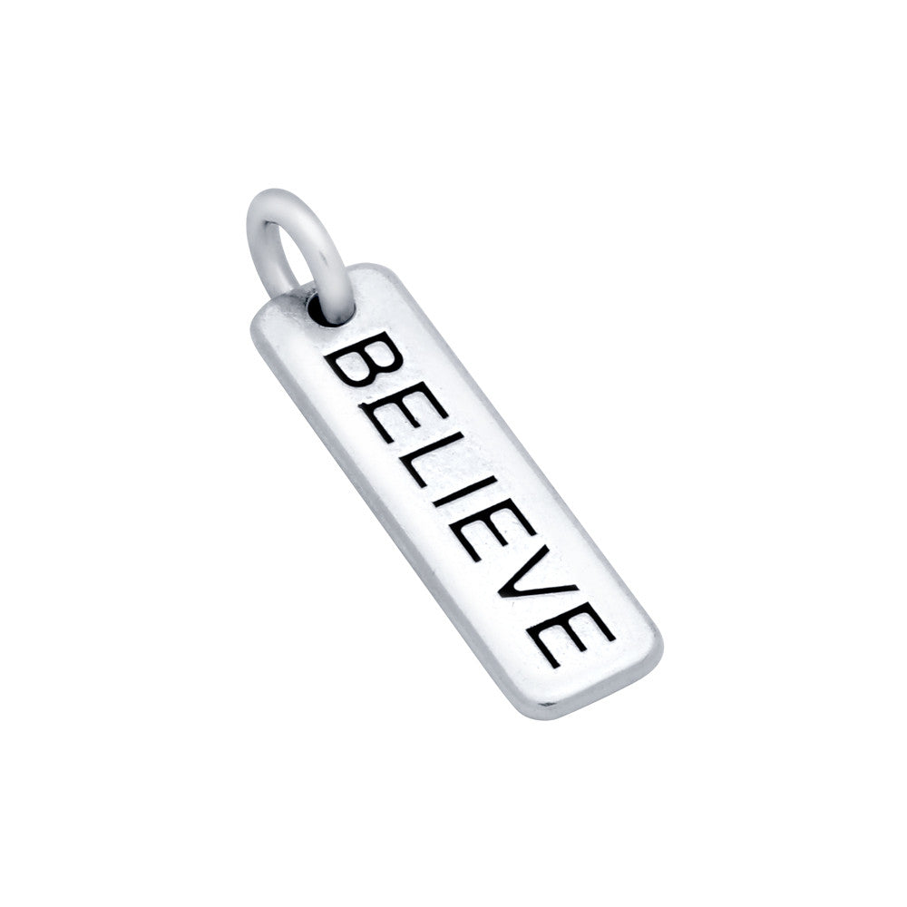 ZDC1429  "BELIEVE" TAG CHARM