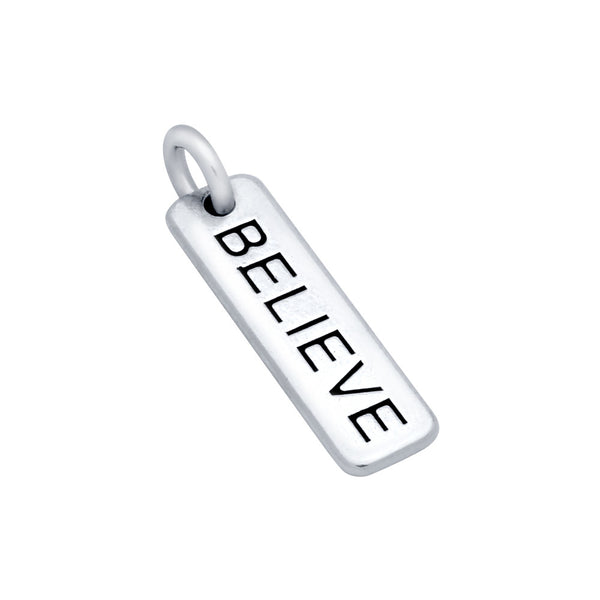 ZDC1429  "BELIEVE" TAG CHARM