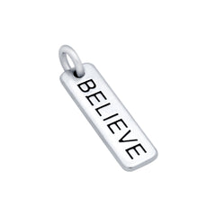ZDC1429  "BELIEVE" TAG CHARM
