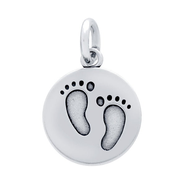 ZDC1274  FOOTPRINTS MEDALLION CHARM