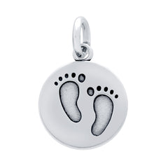 ZDC1274  FOOTPRINTS MEDALLION CHARM
