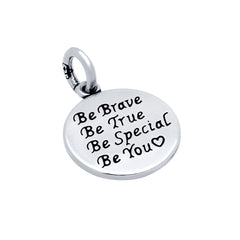 ZDC1394  14MM "BE YOU ♥" ROUND CHARM