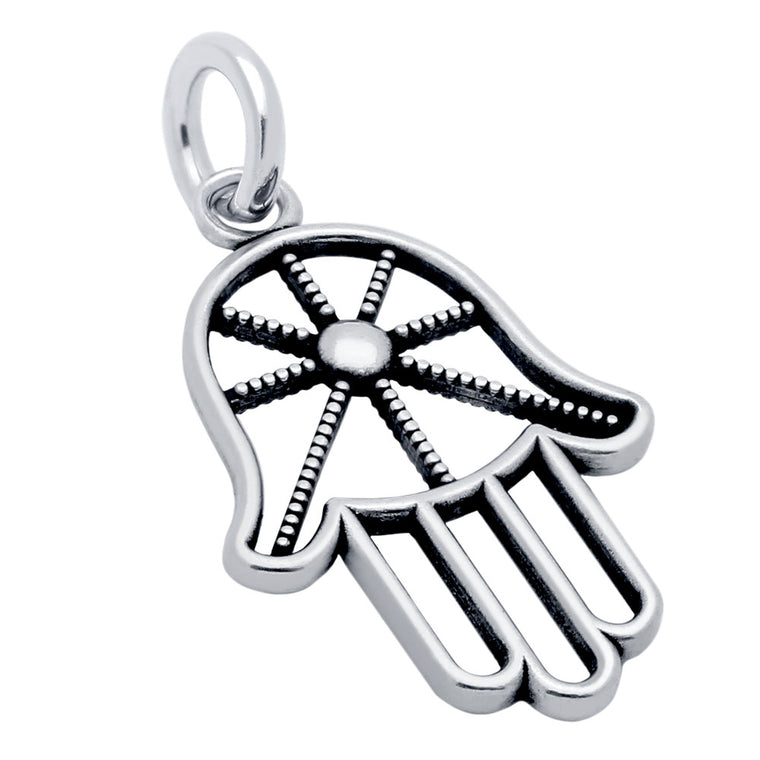 ZDC1232  HAMSA HAND OUTLINE CHARM