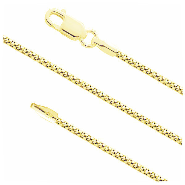 ZDCH192-G GOLD PLATED STERLING SILVER 1.6MM COREANA CHAIN