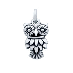 ZDC1479  STERLING SILVER OWL CHARM