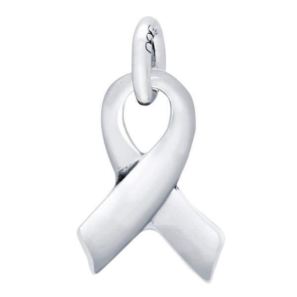 ZDC1411  SMALL 9MM PLAIN AWARENESS RIBBON CHARM