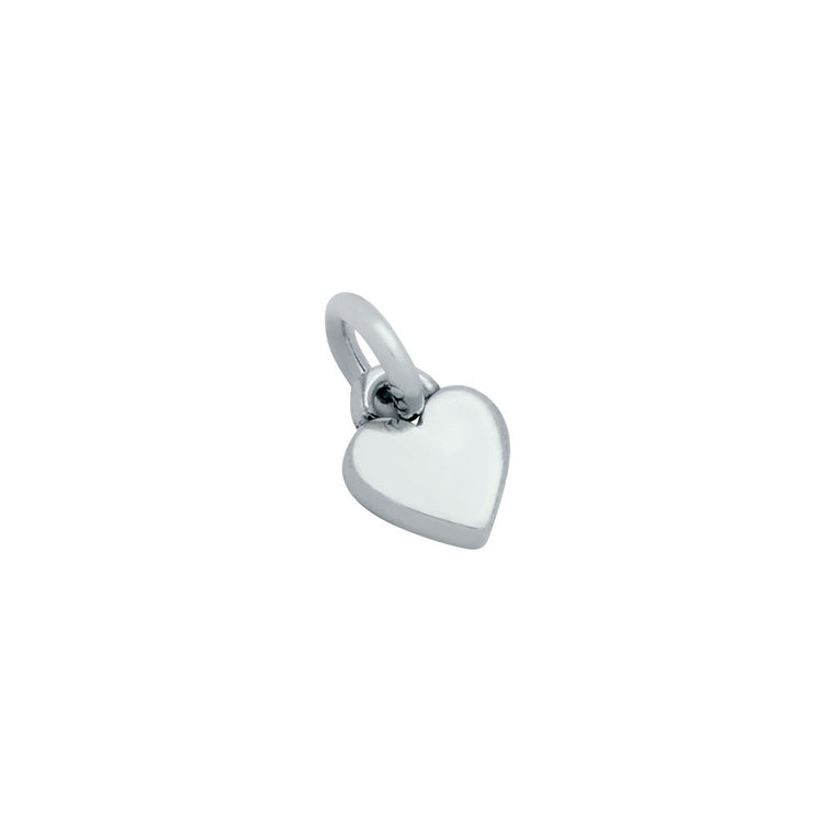 ZDC1441  STERLING SILVER 7MM HEART CHARM