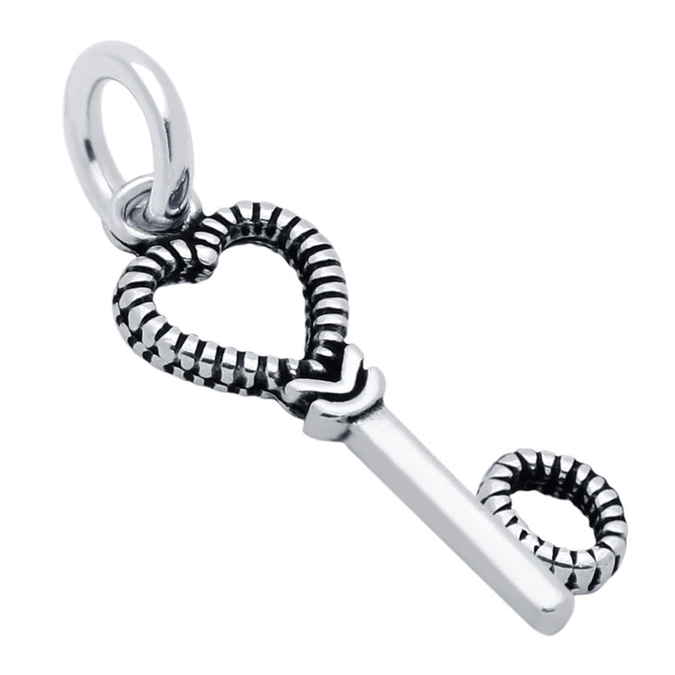 ZDC1387  21MM KEY CHARM WITH HEART