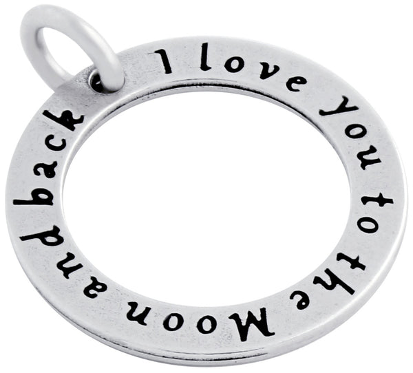 ZDC1192  "I LOVE YOU TO THE MOON" CIRCLE CHARM