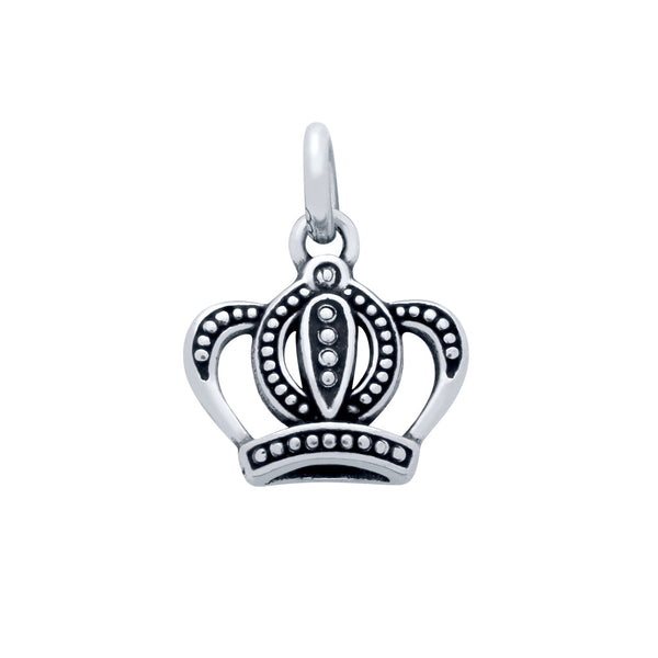 ZDC1459  STERLING SILVER 15MM CROWN CHARM