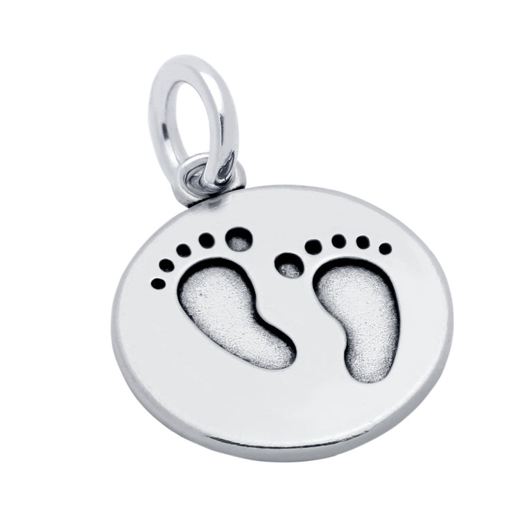 ZDC1274  FOOTPRINTS MEDALLION CHARM