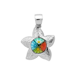 ZDP3030-C4  MULTICOLOR MILLEFIORI STARFISH PENDANT