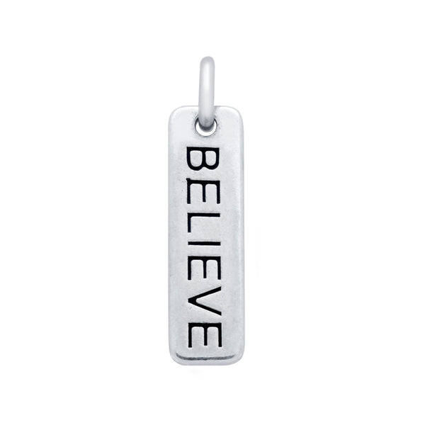 ZDC1429  "BELIEVE" TAG CHARM