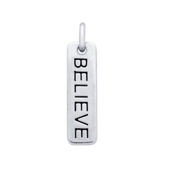 ZDC1429  "BELIEVE" TAG CHARM