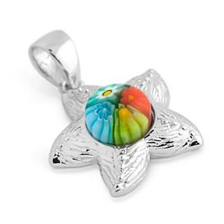 ZDP3030-C4  MULTICOLOR MILLEFIORI STARFISH PENDANT