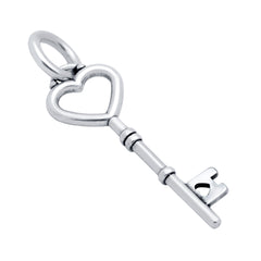 ZDC1229  25MM HEART KEY CHARM
