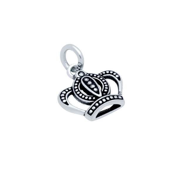 ZDC1459  STERLING SILVER 15MM CROWN CHARM