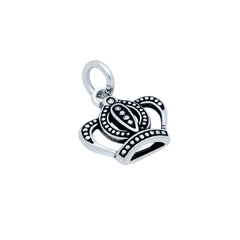 ZDC1459  STERLING SILVER 15MM CROWN CHARM